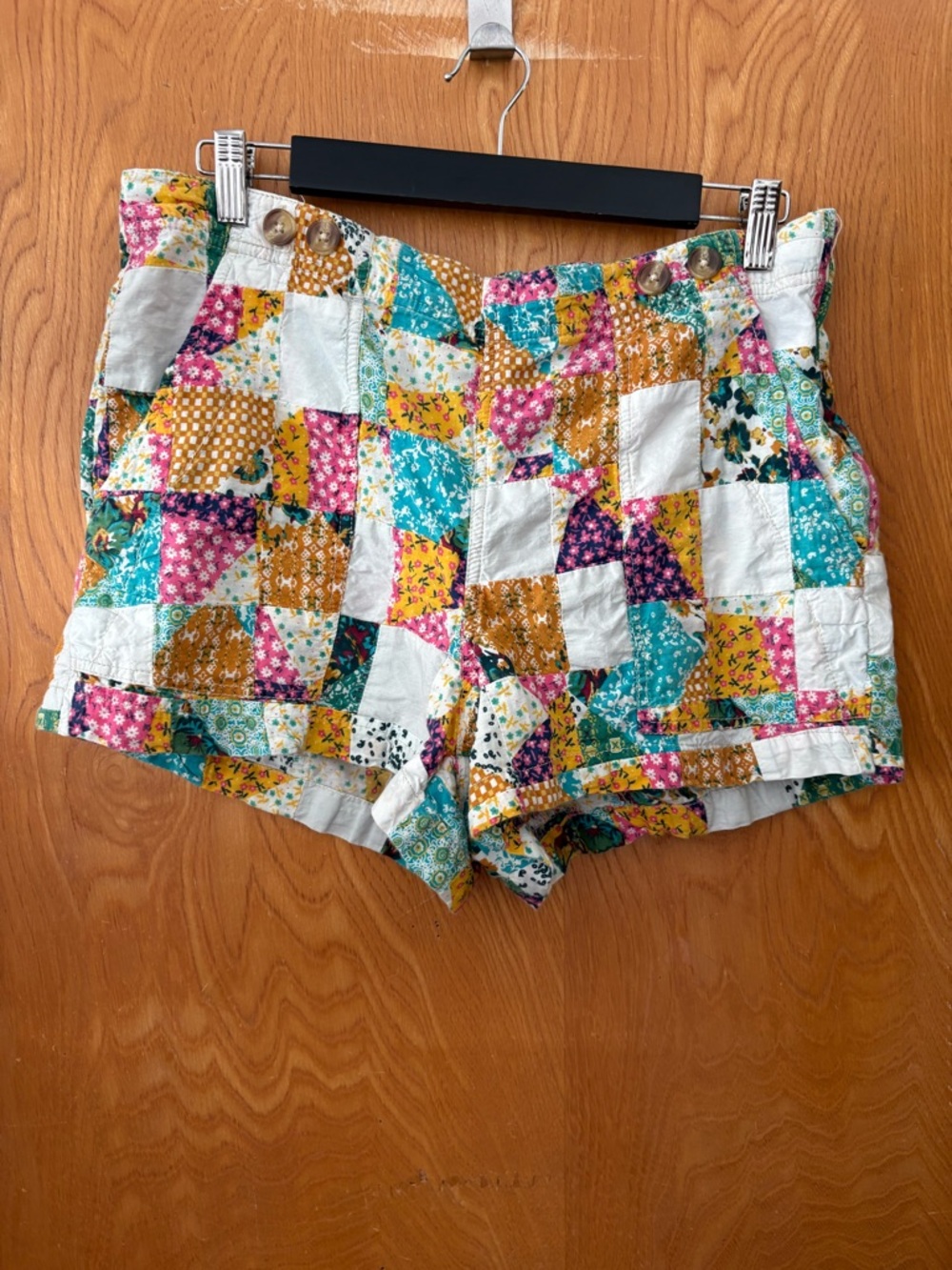 Pilcro Multicolor Patchwork high rise utility Sho… - image 2